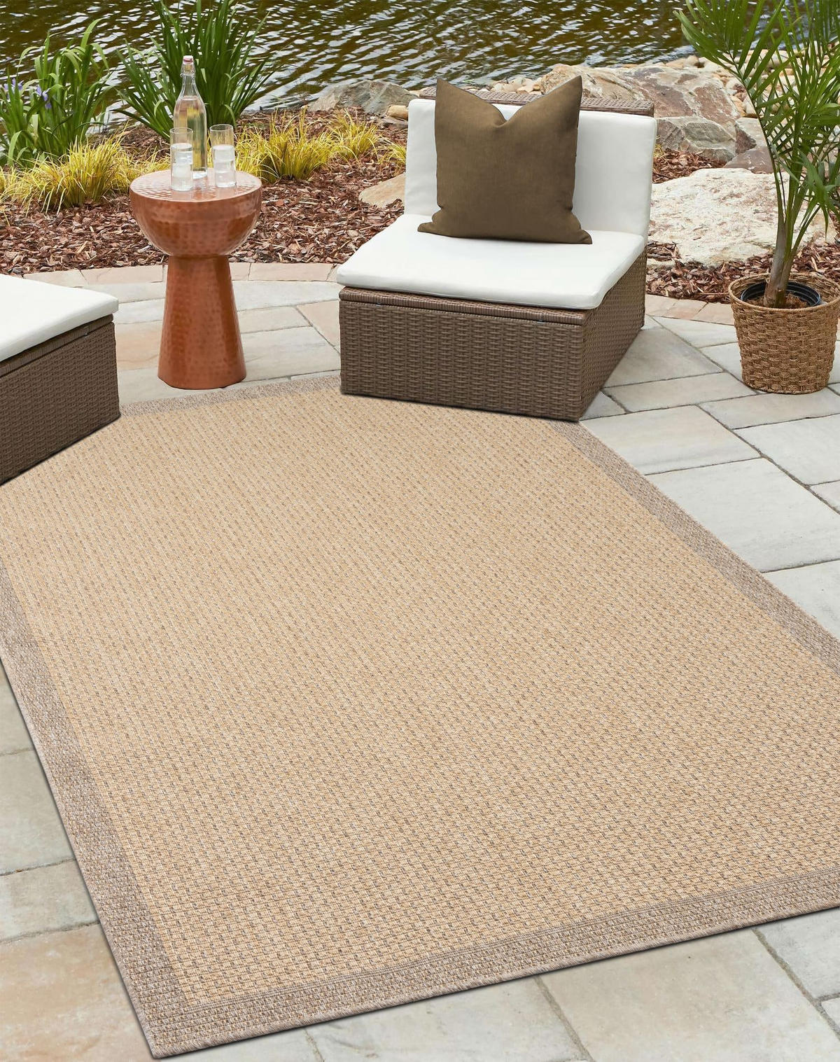 OUTDOORTEPPICH Fiona Beige,Sandfarben,Braun 160/230 cm - Beige, Textil (160/230cm) - My-Rug