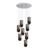 GALERIELEUCHTE Velo 8-flammig Rauch Ø 18cm - Anthrazit/Weiß, Glas (18/18/33cm) - s.luce