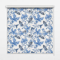 VNÚTORNÁ roleta - okenná roleta - roleta - 100x140 cm - Modré motýle - modrá, plast (100/140/0.5cm) - TULUP