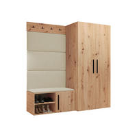 GARDEROBEN-SET Medi I - Beige/Schwarz, Holzwerkstoff/Kunststoff (80/191/50cm) - MIRJAN24