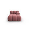 CHAISELONGUE rechts Bellis aus Samt rosa - Pink, Textil (97/62/157cm) - Micadoni