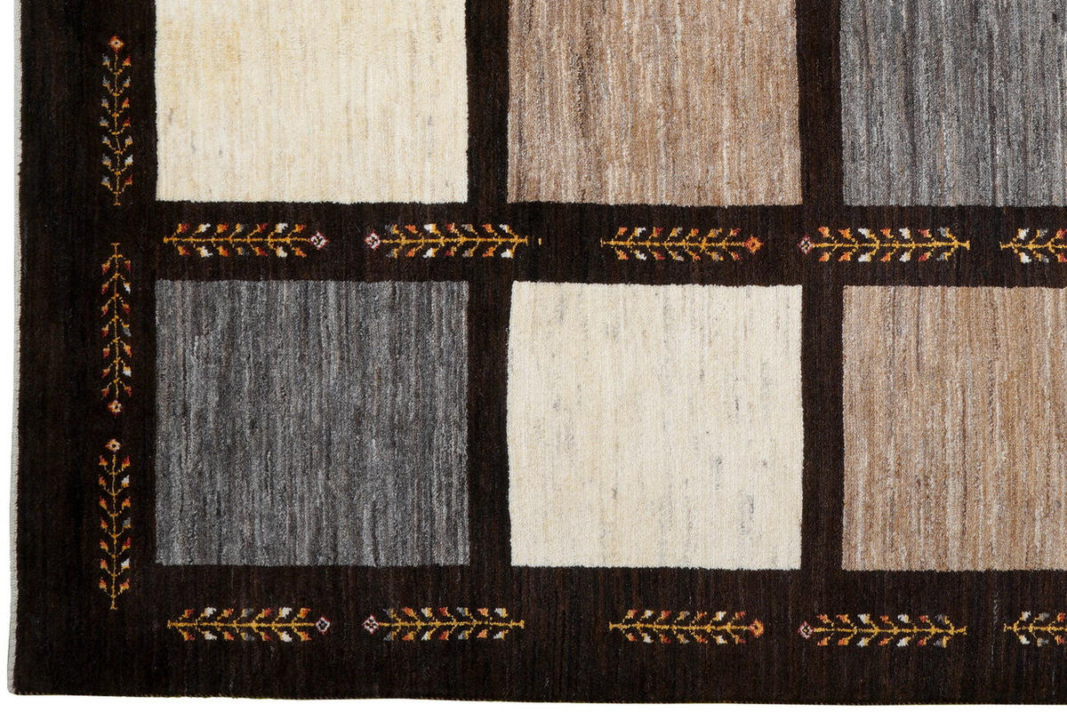 TEPPICH Rizbaf Braun 246/173 cm Schurwolle - Braun, Textil (173/246cm) - Looma