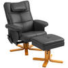 RELAXSESSEL, Kunstleder 78 x 86 x 93cm Schwarz - Schwarz, Leder (78/93/86cm) - HOMCOM