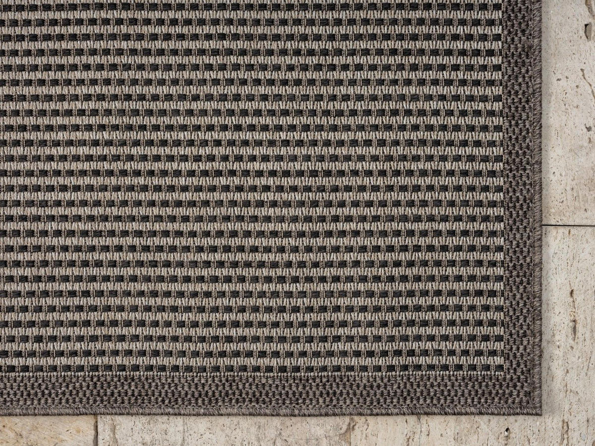 OUTDOORTEPPICH Fiona II Anthrazit,Dunkelgrau,Braun 80/150 cm - Anthrazit, Textil (80/150cm) - My-Rug