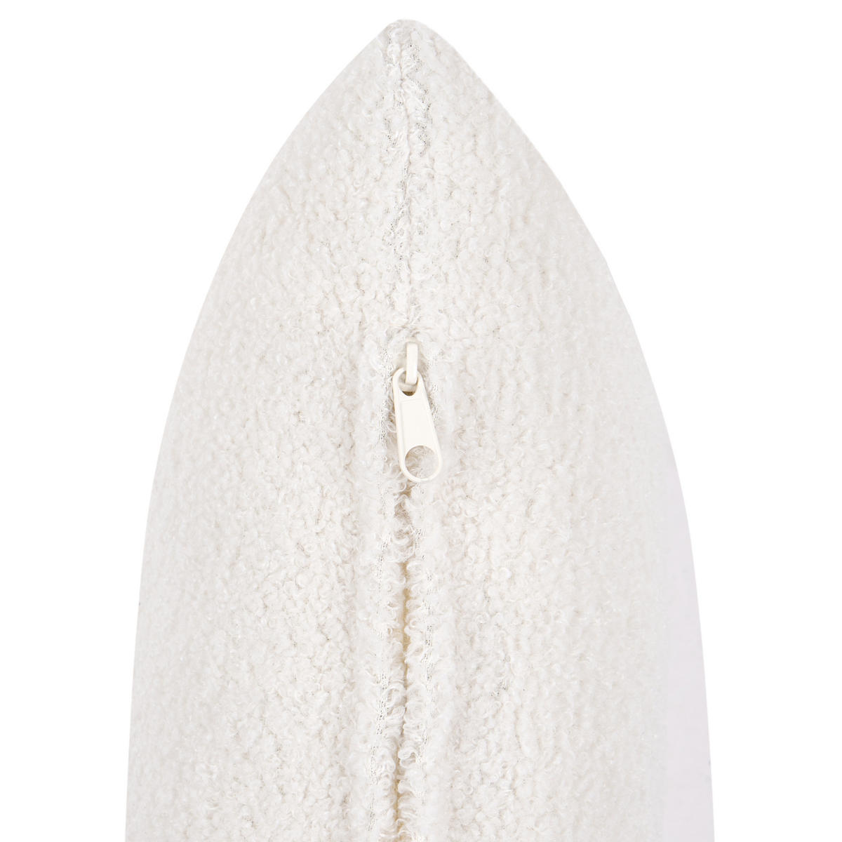 SESSEL Bouclé Cremeweiß Selde - Hellbraun/Weiß, Textil (67/82/82cm) - Beliani