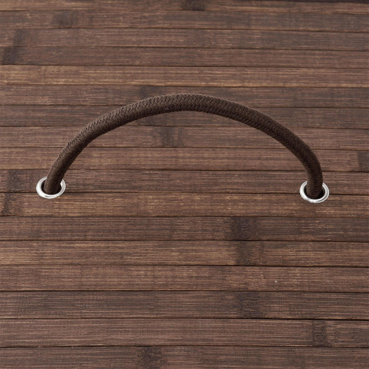 WÄSCHEKORB Curly 72 L braun - Braun, Holz (40/60/30cm) - Juskys