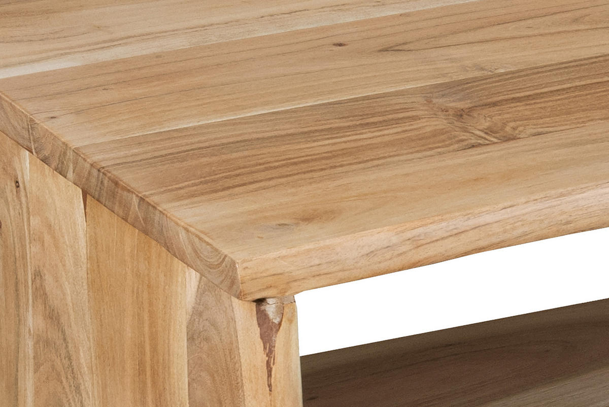 COUCHTISCH DAHLIA - Beige/Naturfarben, Akazienholz/Holz (60/120/40cm) - SAM