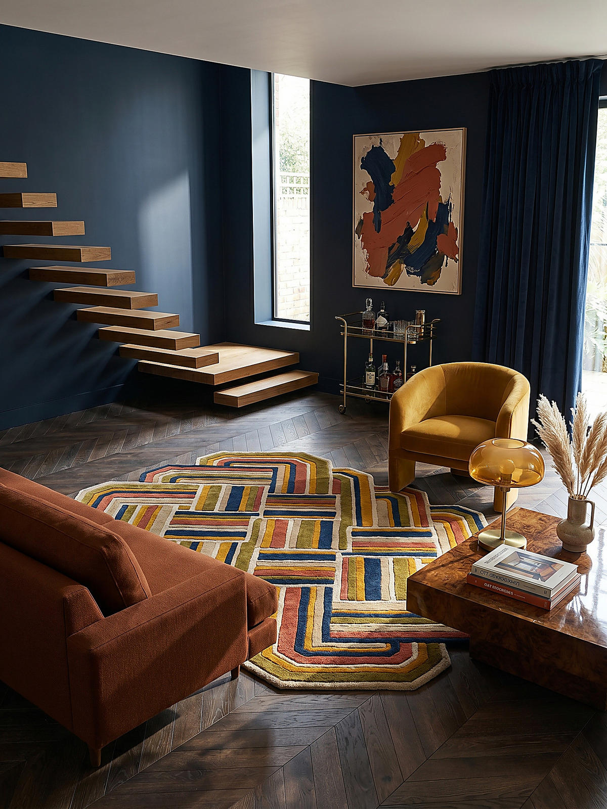 TEPPICH aus Wolle SOAR in Terrakotta, geometrisch, 200 x 300 cm - Rot, Textil (300/200cm) - KADIMA DESIGN