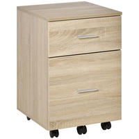 ROLLCONTAINER DE-14406 2 Schubladen, 5 Rollen Eiche - Eichefarben, Holzwerkstoff (39/58.5/39.5cm) - ComfortXL