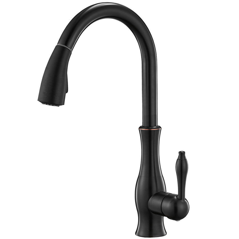 KÜCHENARMATUR, 405*255mm, mit Zulaufrohr, schwarz. - Schwarz, Metall (56/7/26cm) - Vallsero