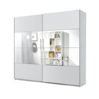 SCHWEBETÜRENSCHRANK Bilbao Weiß 221 / 61 / 210 cm - Weiß, Holz/Holzwerkstoff (221/210/61cm) - Feldmann-Wohnen