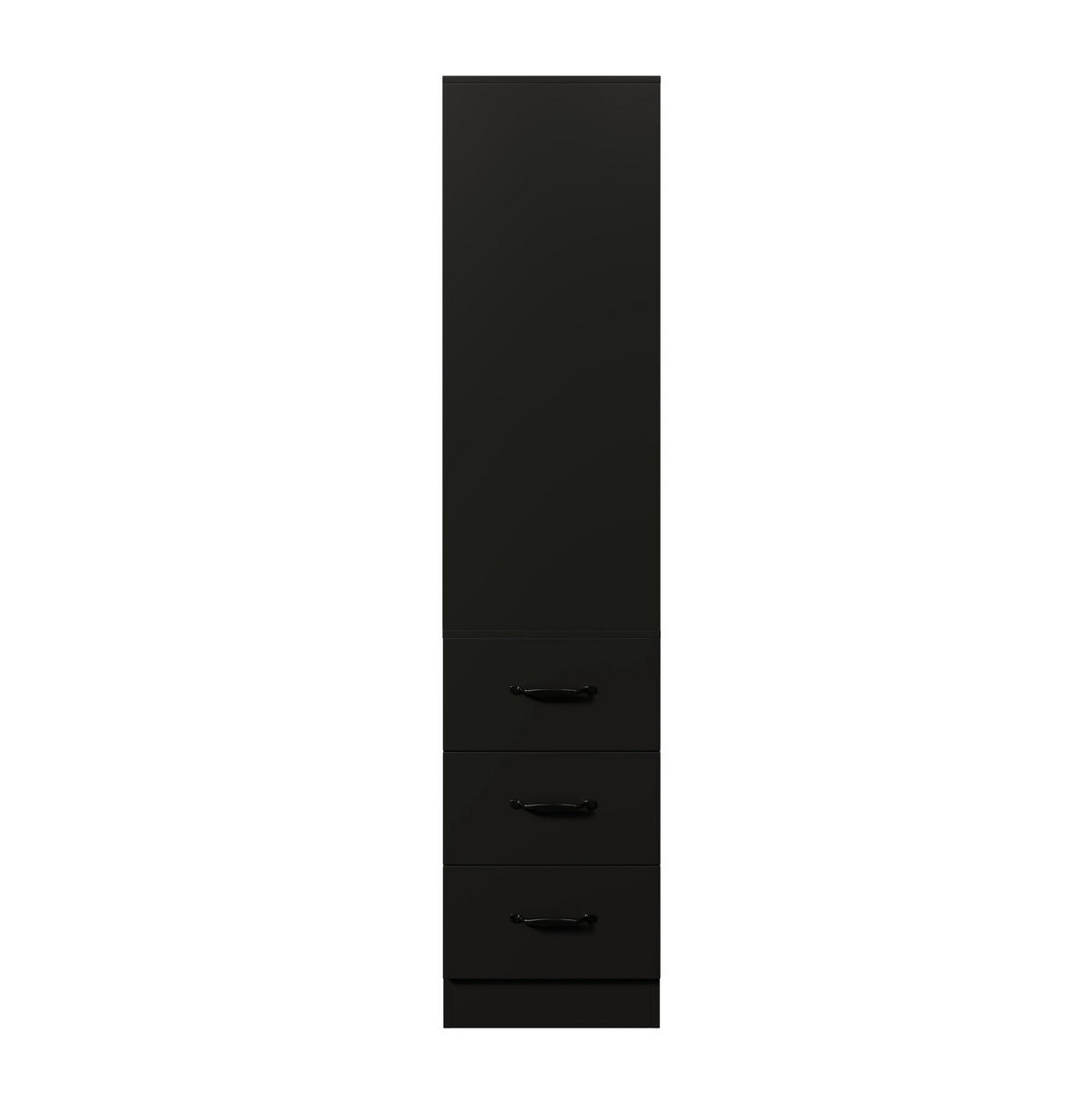 ORGANIZÉRY do kuchynských skriniek z drevotriesky, 60/38/180 cm čierny, s bočnými zásuvkami - čierna, kompozitné drevo (60/180/38cm) - BEAOK
