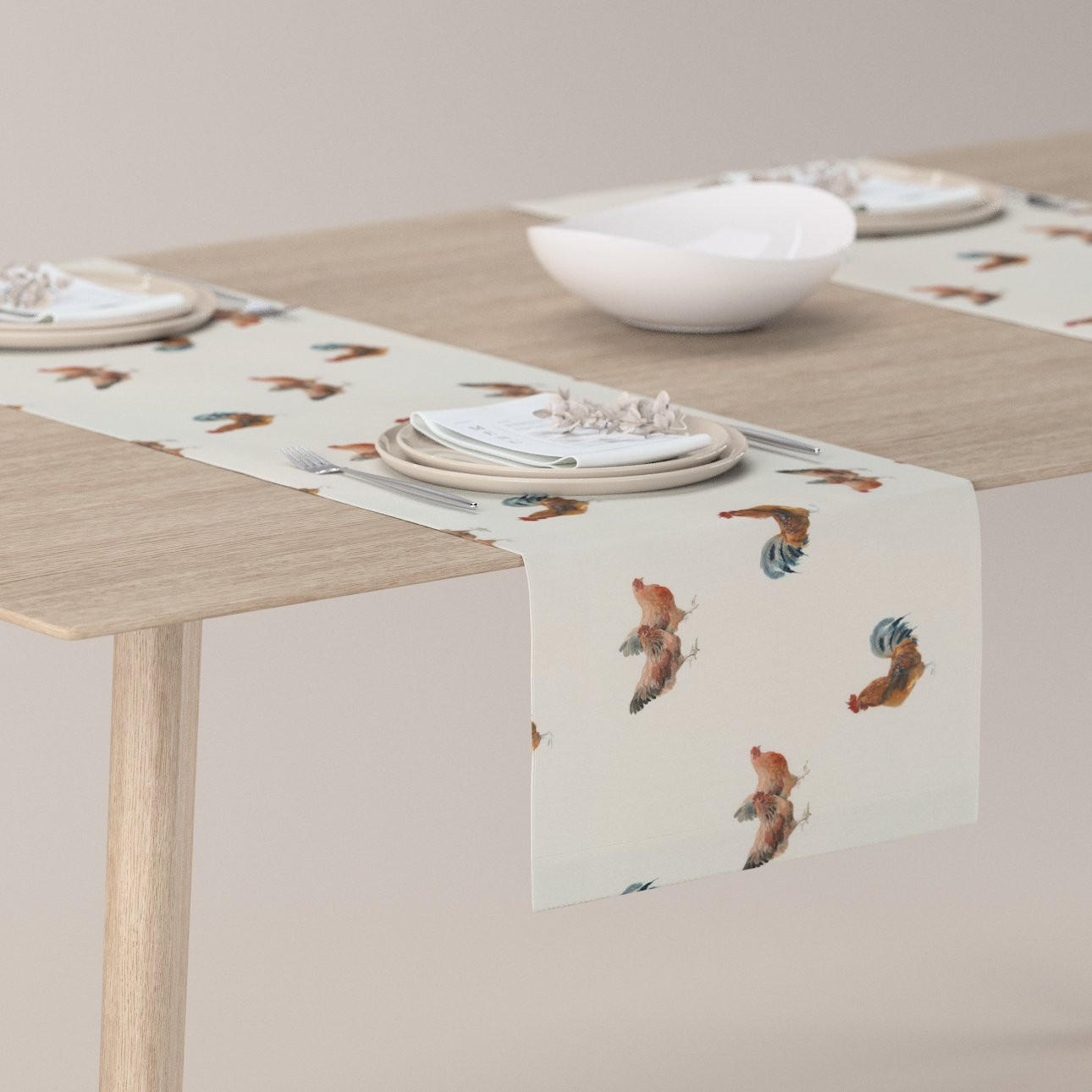 TISCHLÄUFER Flowers, weiß, 40x130 cm - Weiß, Textil (40/130cm) - Dekoria