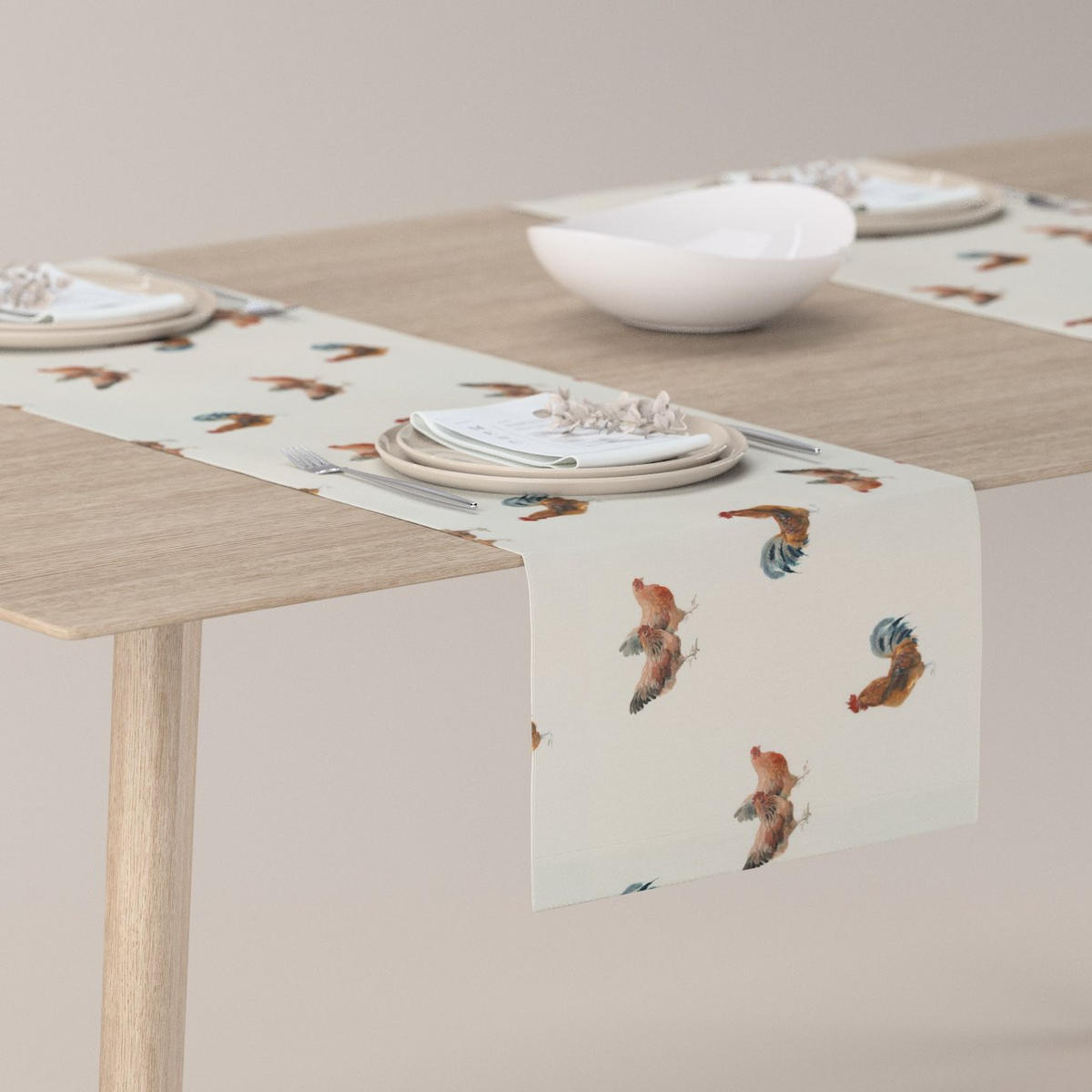 TISCHLÄUFER Flowers, weiß, 40x130 cm - Weiß, Textil (40/130cm) - Dekoria