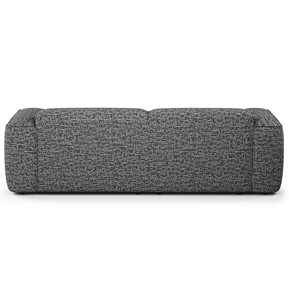 ECKSOFA mit XL-Longchair - Schwarz/Grau, Kunststoff/Textil (260/171cm) - home24