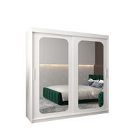 SCHWEBETÜRENSCHRANK 200/200/62 2-türig - Silberfarben/Weiß, Holz/Kunststoff (200/200/62cm) - MÖBEL KRYSPOL