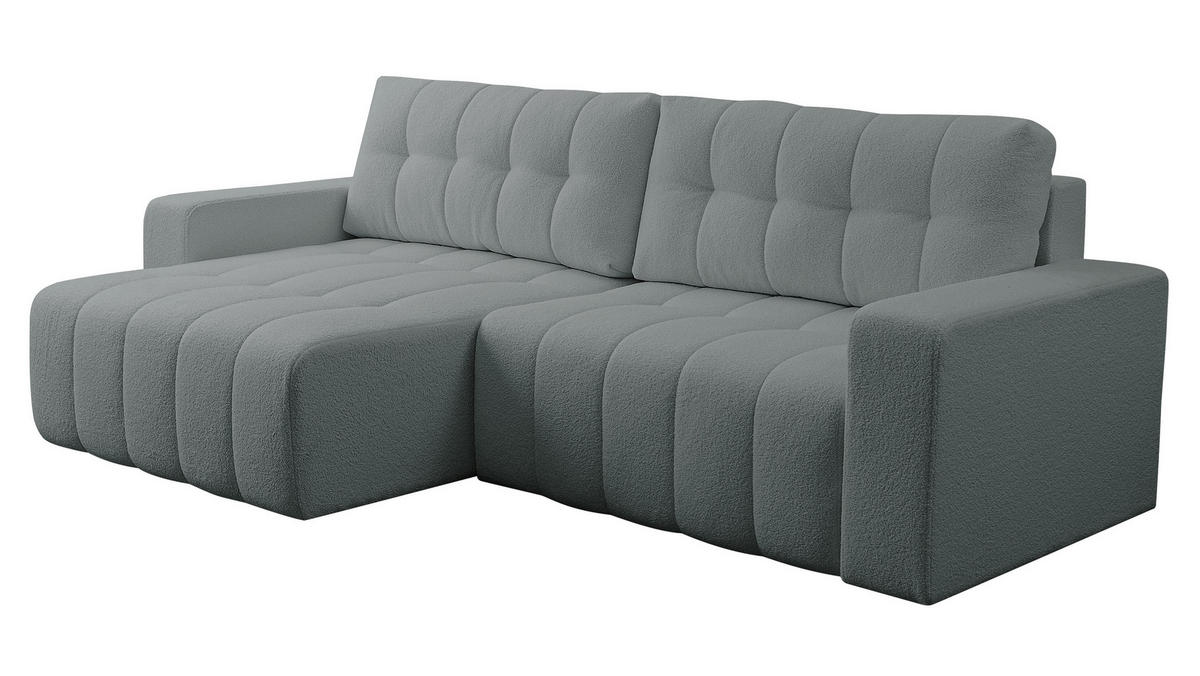 ECKSOFA Masone - Schwarz/Grau, Holz/Kunststoff (245/143cm) - MIRJAN24