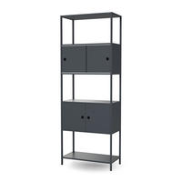 REGAL ARIEL 80 × 220 × 40 cm - Anthrazit, Metall (80/220/40cm) - Jan Nowak