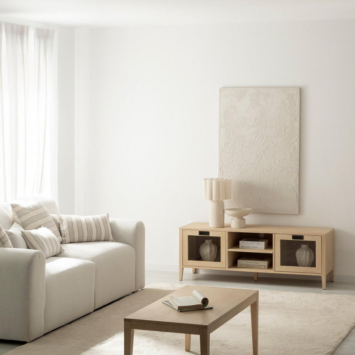 TV-ELEMENT Edan Natürlich 140 cm x 50 cm - Naturfarben, Holzwerkstoff (140/50/40cm) - Klast Home