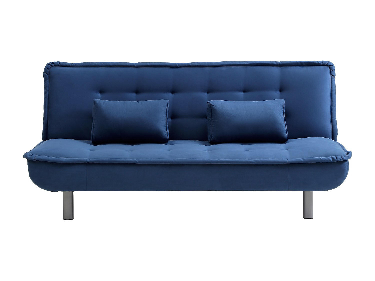 SCHLAFSOFA - 3 Personen - stoff - königsblau Mishan - Blau, Textil/Metall (190/89/96cm) - Vente-Unique
