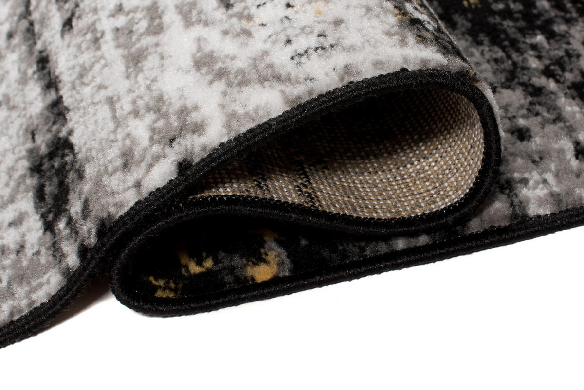 TEPPICH MAYA Schwarz Verwischt Streifen Meliert 200/300 cm - Schwarz, Textil (200/300cm) - Tapiso