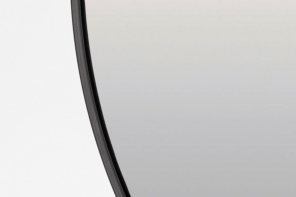 SPIEGEL Espejo Schwarz Ø70/70 cm - Transparent, Metall (1.5/70/70cm) - Light & Living