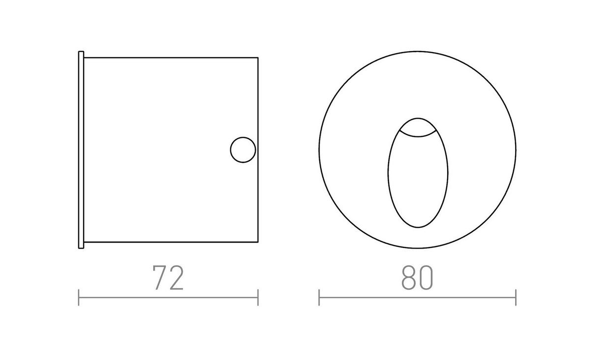 AUSSENLEUCHTE ELICA R gebürstetes Aluminium 3 W IP54 - Silberfarben, Metall (8/8/8cm) - Rendl