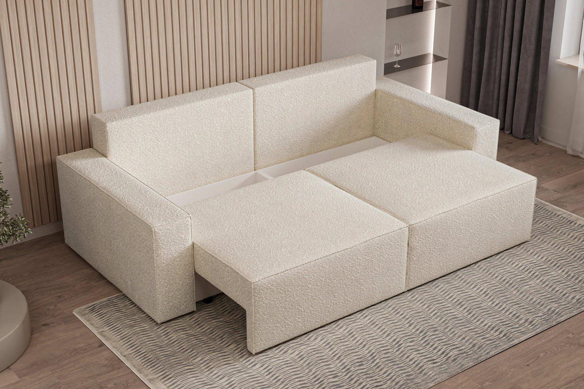 SCHLAFSOFA - Denver mini - Creme (Anthology 20) - Creme, Holzwerkstoff (248/92/110cm) - Möblo