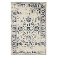 VINTAGE-TEPPICH Suki 160/230 cm - Blau/Creme, Kunststoff (160/230cm) - benuta