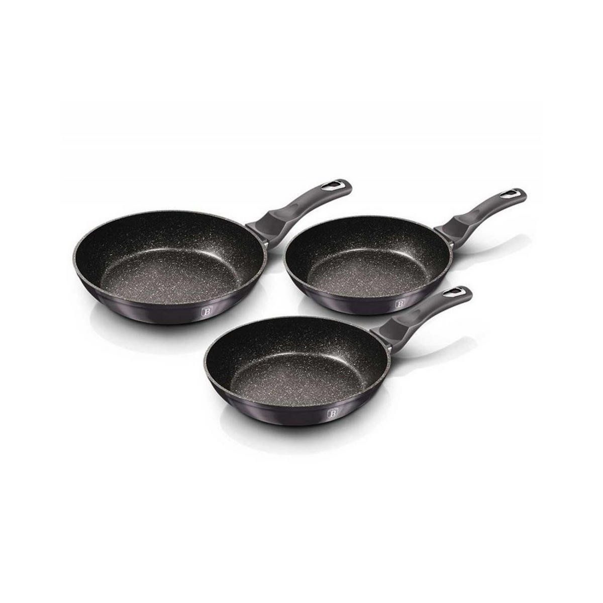 PFANNENSET Graphit 28/28/5 cm BH6903 - Graphitfarben, Metall - Berlinger Haus