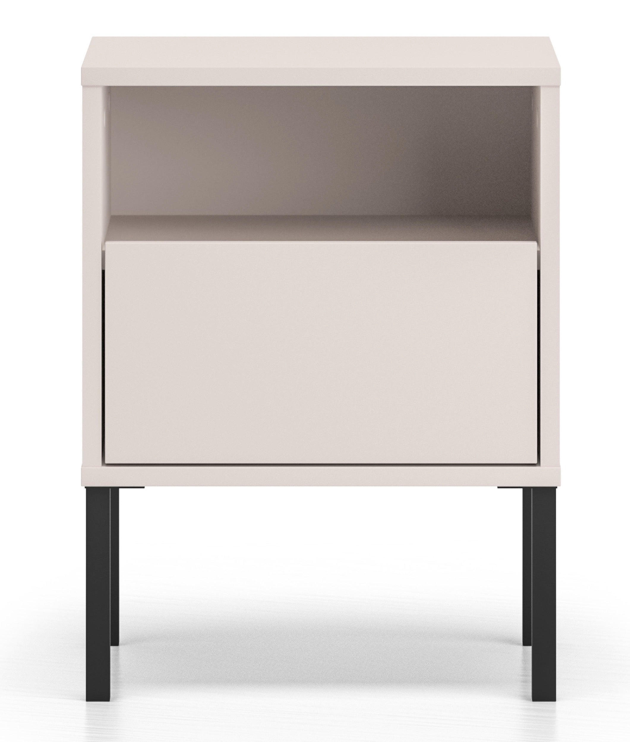 NACHTTISCH Barnee Kaschmir 40 cm - Taupe/Schwarz, Holzwerkstoff (40/53/34cm) - Selsey