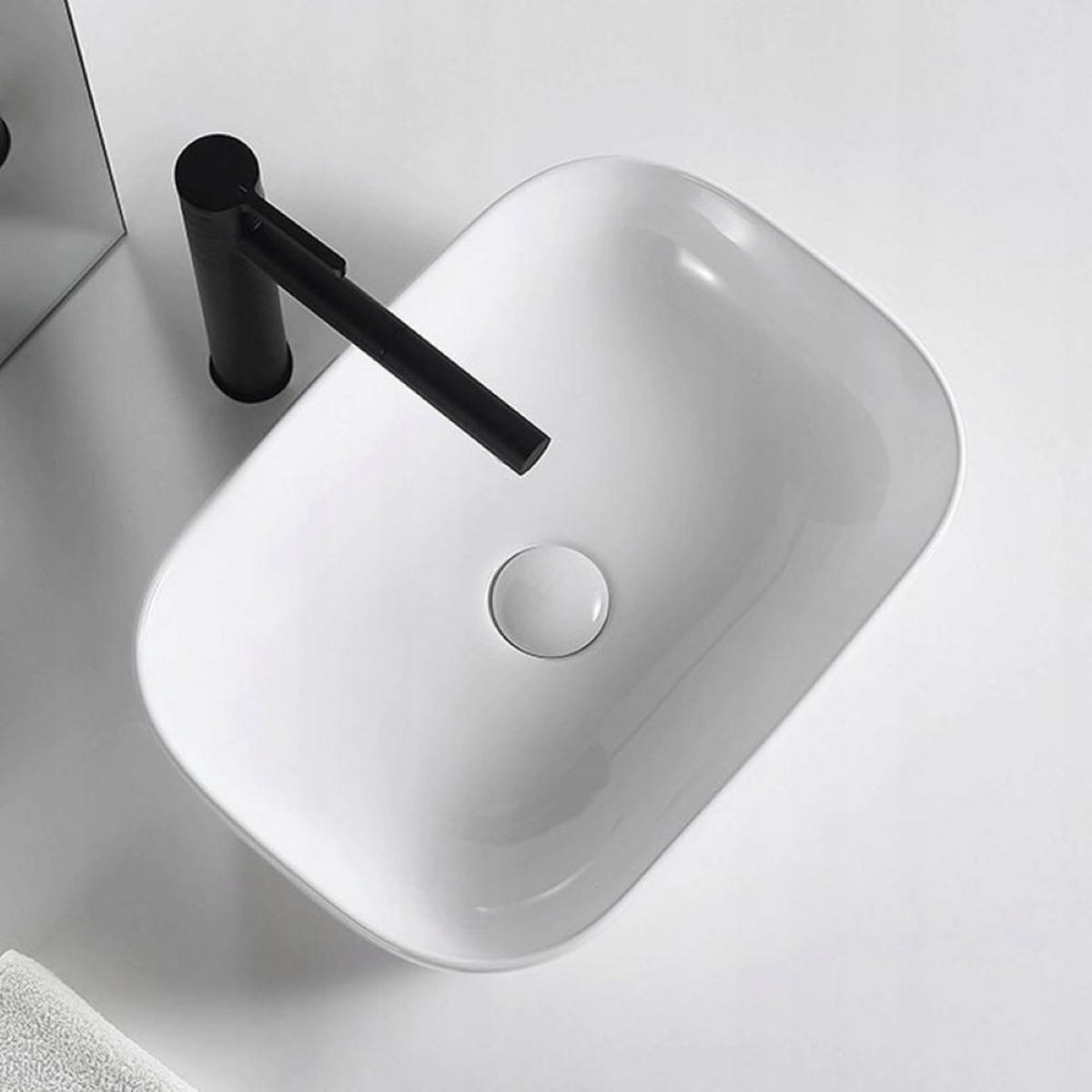 WASCHBECKEN, weiß 46/33/14 cm - Weiß, Keramik (46/14/33cm) - Rebiko