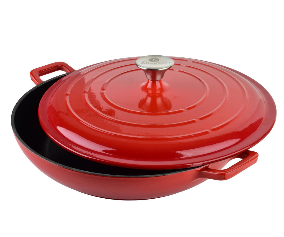 BRATPFANNE Rodeluxe Rot 31x31x6 cm Metall - Rot, Metall (31cm) - Mondex