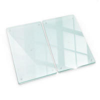 HERDABDECKPLATTE (2stk.) 30x52 cm Transparent - Transparent, Glas (30/0.4/52cm) - TULUP