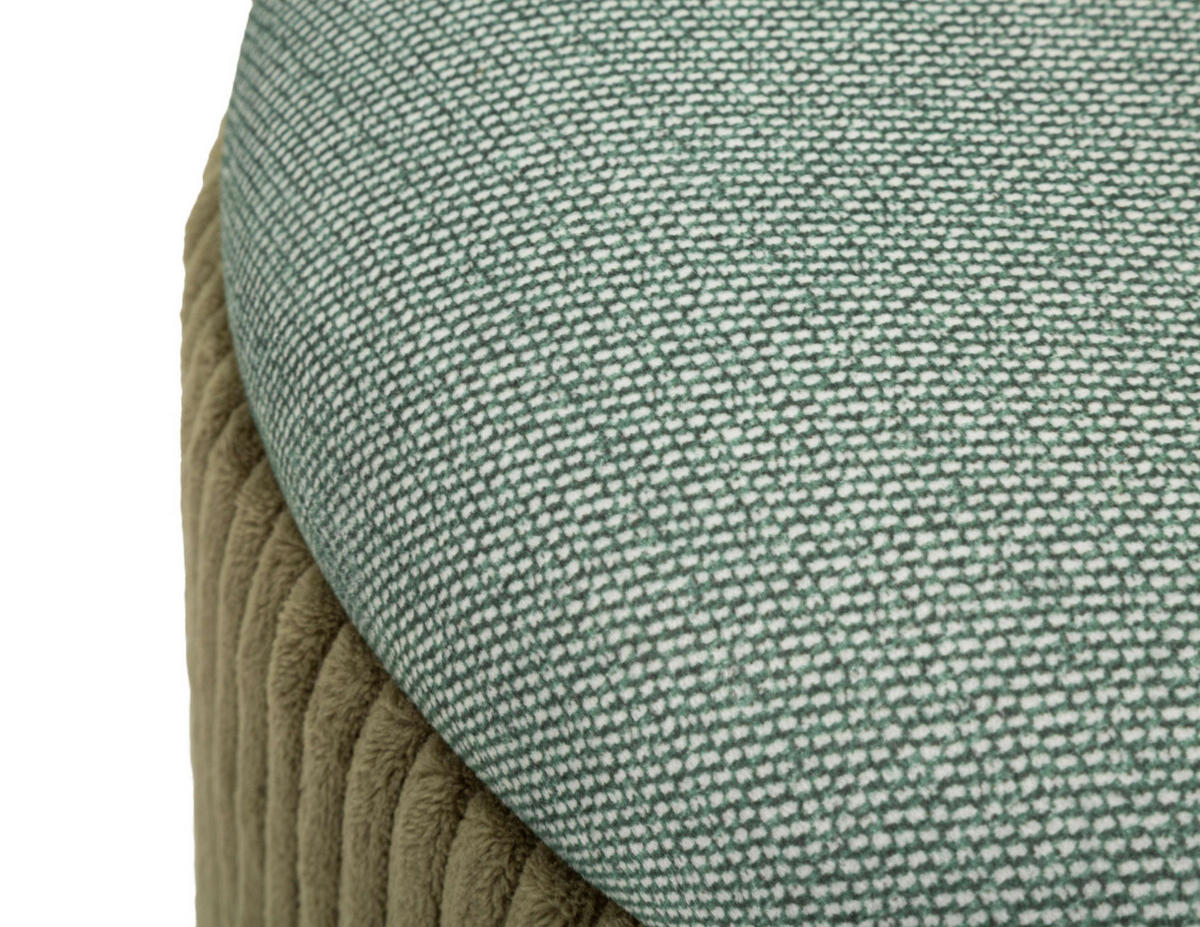 POUF mit Stauraum Bolzano - Grün, Textil (38/39/38cm) - Mauro Ferretti