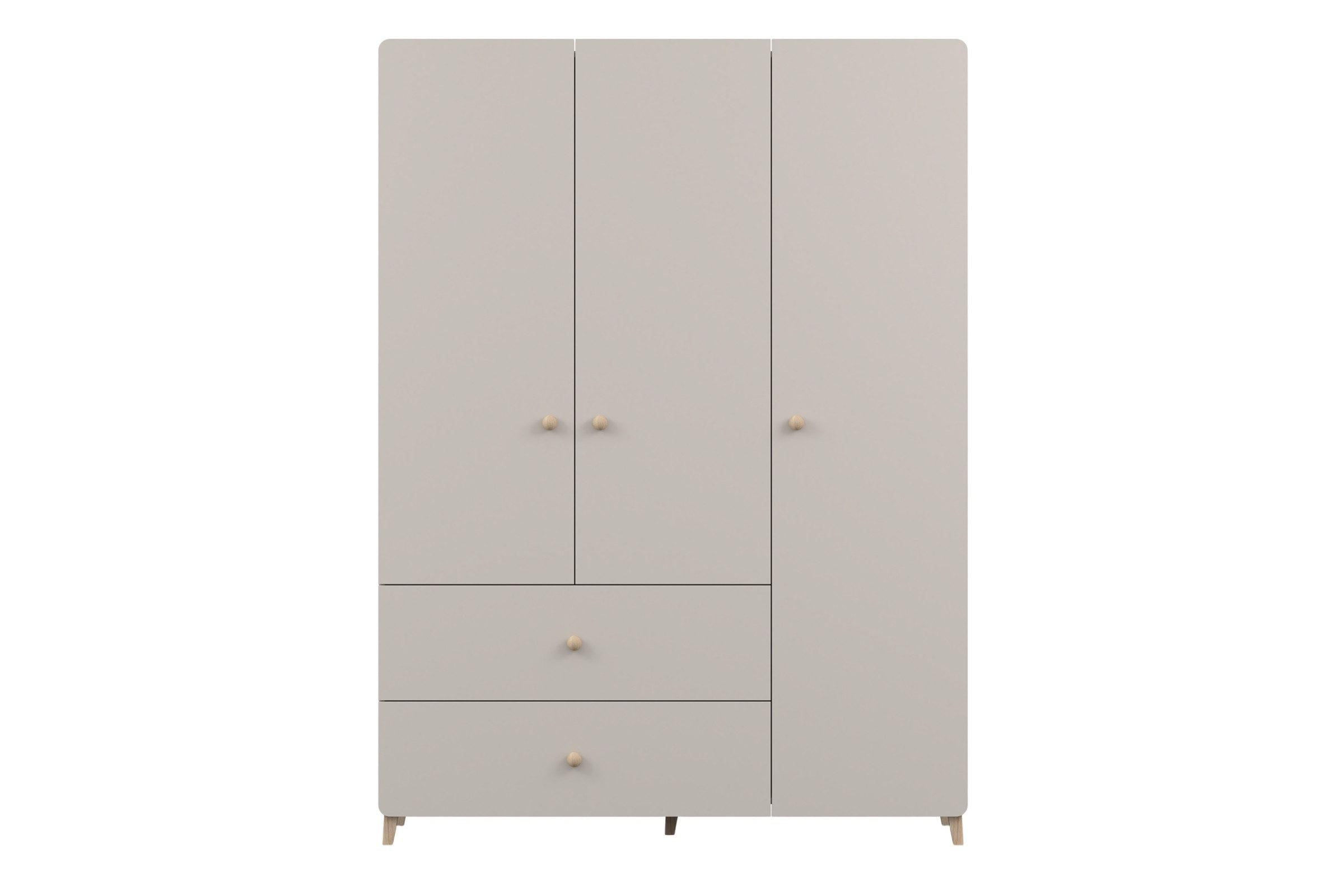 KINDERKLEIDERSCHRANK MARCO 01 120/204/51 cm in Kaschmir - Kaschmir, Holzwerkstoff (120/208/51cm) - Deine Möbel 24