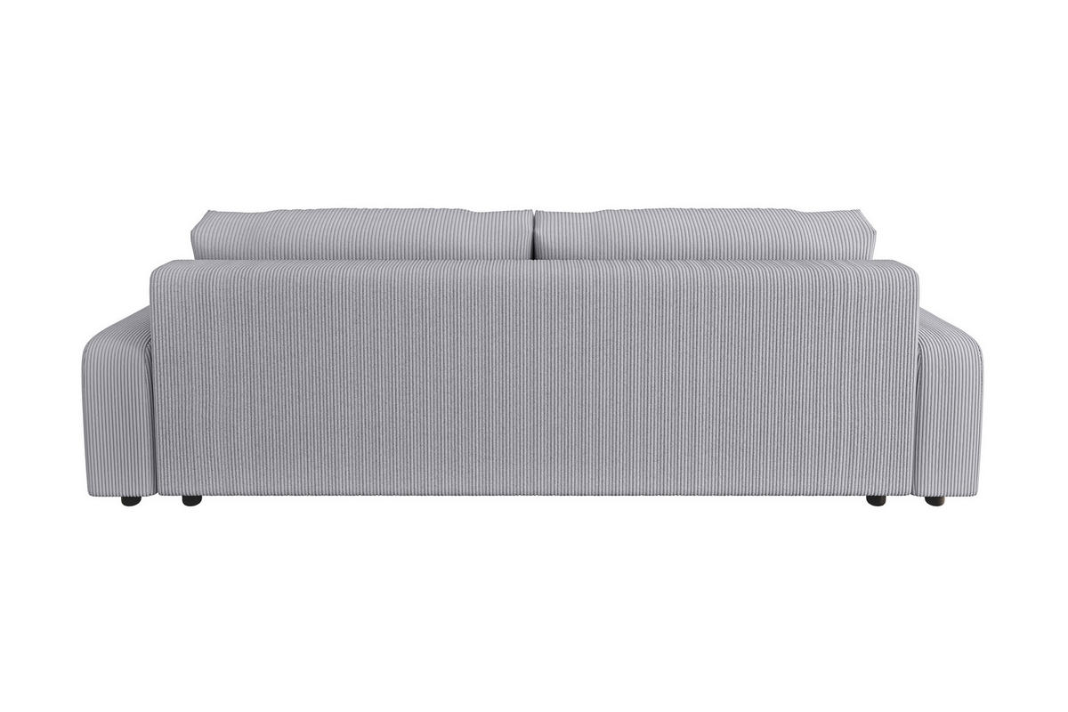BIGSOFA Emma Hellgrau Cord - Hellgrau/Schwarz, Holz/Kunststoff (234/78/122cm) - S-Style Möbel