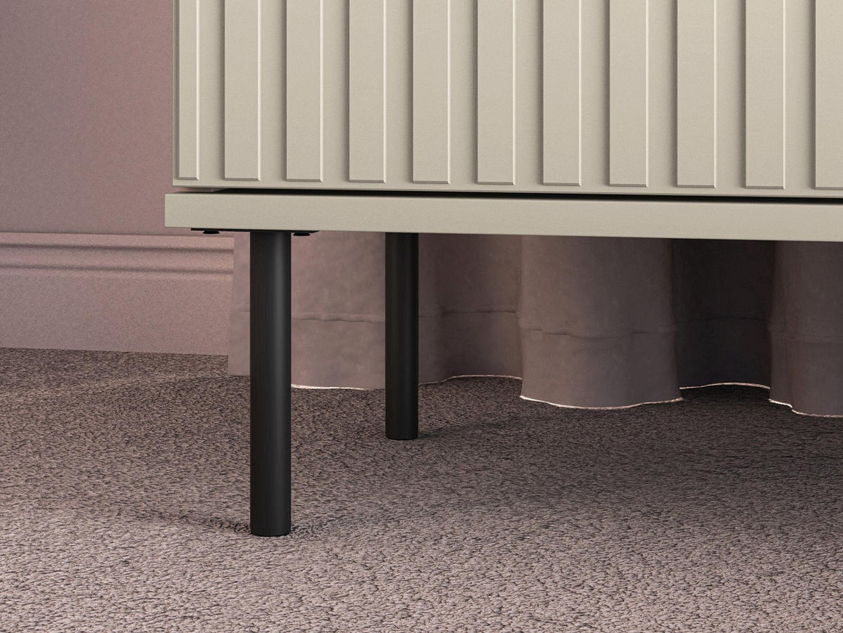 NACHTTISCH Caletto Beige 50 cm - Beige/Goldfarben, Holzwerkstoff/Metall (50/53/34cm) - Selsey