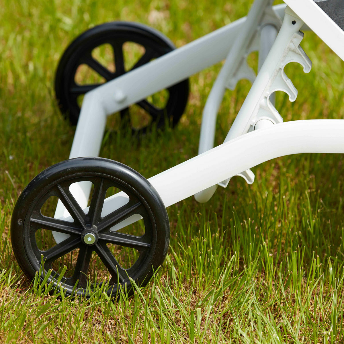 SONNENLIEGE 2-tlg., Weiß - Weiß, Metall (70/83/190cm) - Oviala