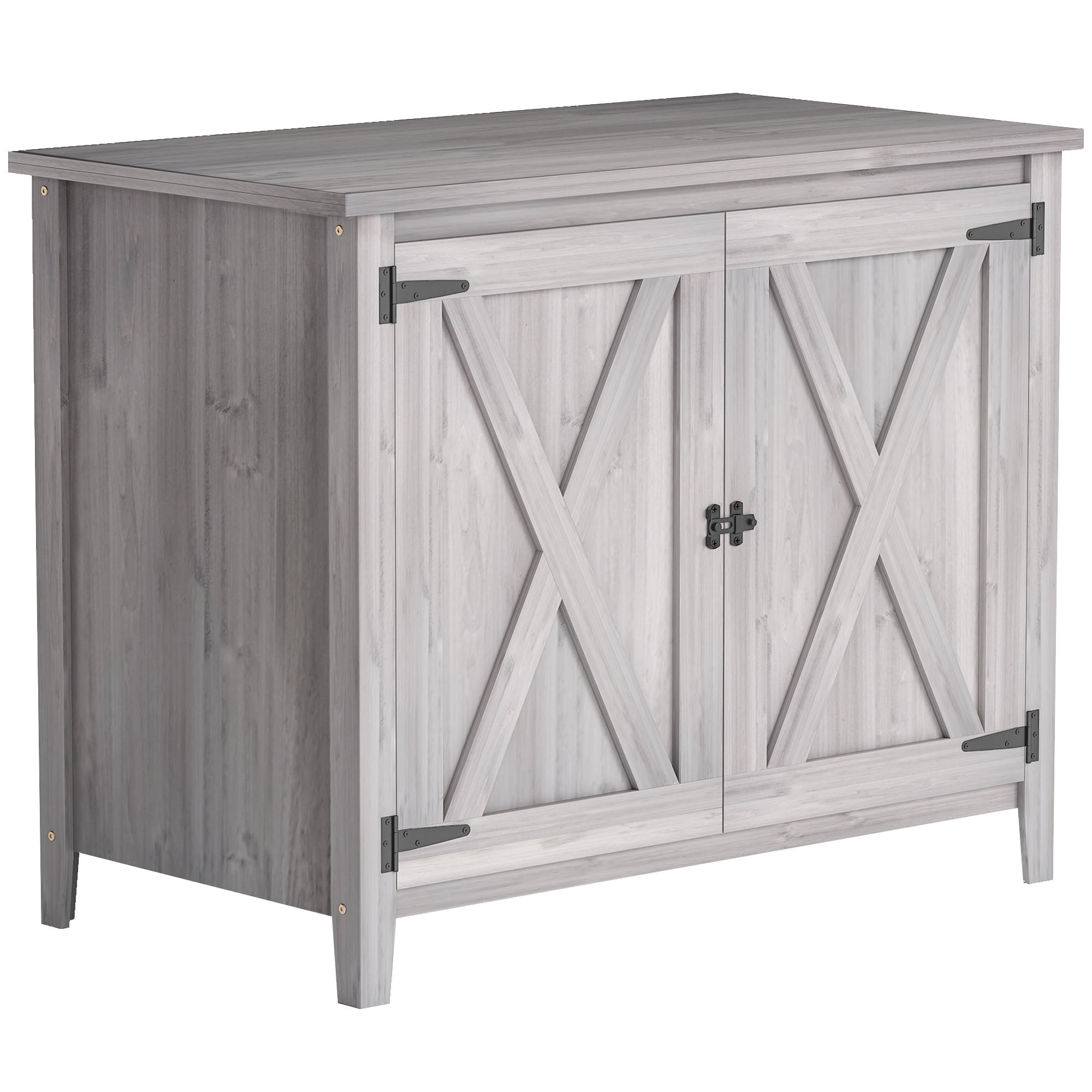 Outsunny Gartenschrank Hellgrau 60x88.5x110 cm