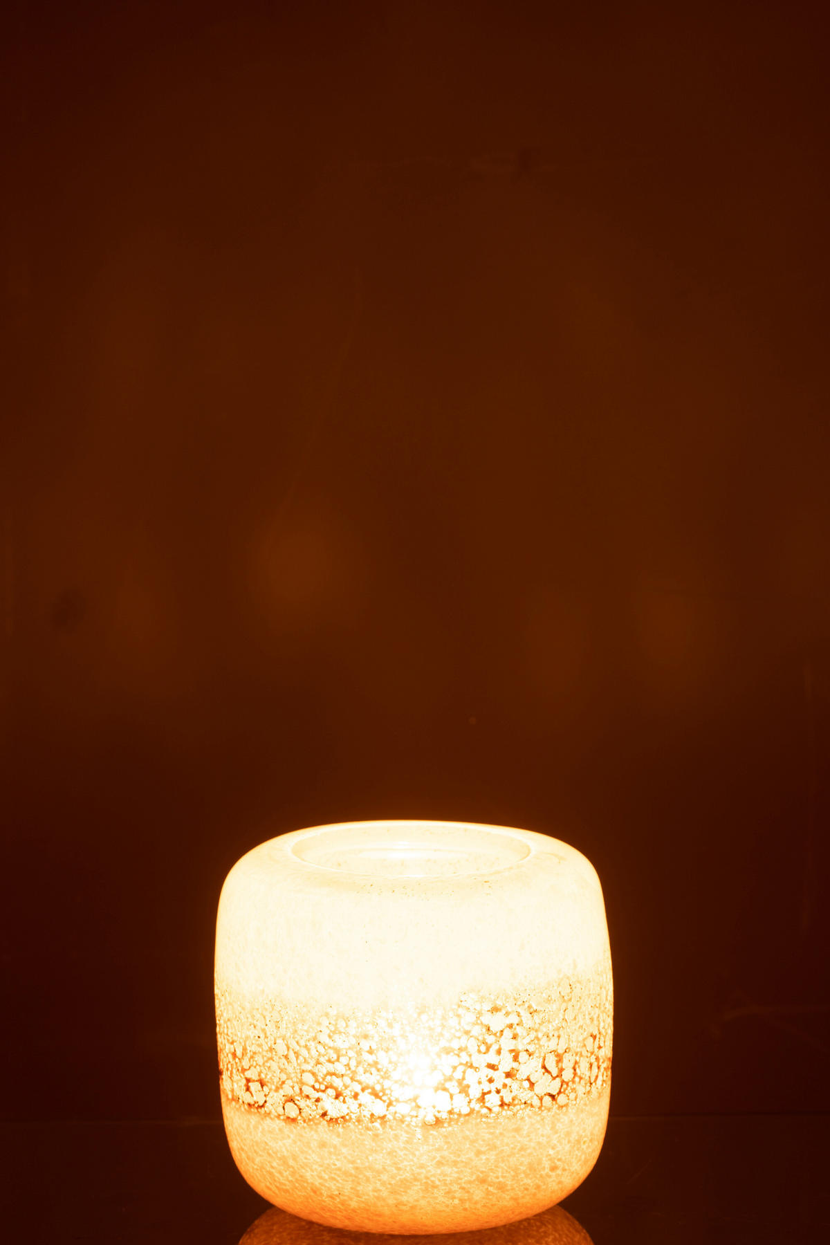 VASE OPI - Glas - Braun/Beige - S - Ø 15 cm - Braun, Glas (14cm) - J-Line