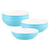 FOODBOWLS Liberty Pure Colors Lagoon Blue ø 25 cm 6er Set - Blau, Keramik (25.4cm) - Seltmann Weiden