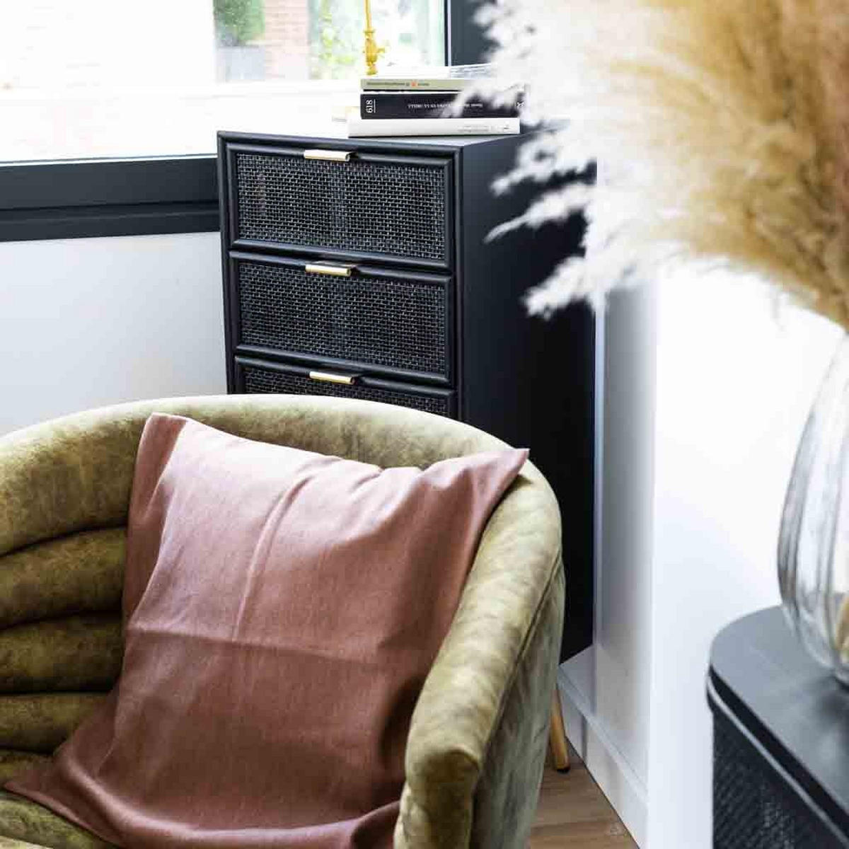 KOMMODE aus Holz, grau, 42x37x101cm - Grau, Holzwerkstoff (42/100.5/36.5cm) - Wanderlust