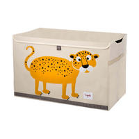 AUFBEWAHRUNGSKISTE Leopard 38x61x37cm - Naturfarben, Textil (61/37cm) - 3Sprouts