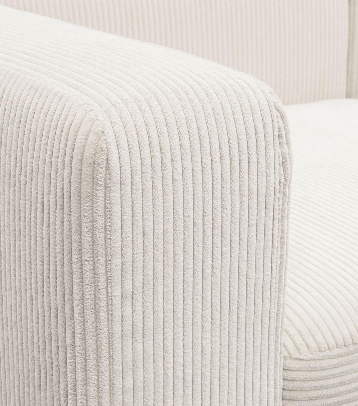 SOFA modular Cubo 4-Sitzer inkl. Hocker - Beige, Textil (314/201cm) - Mokebo