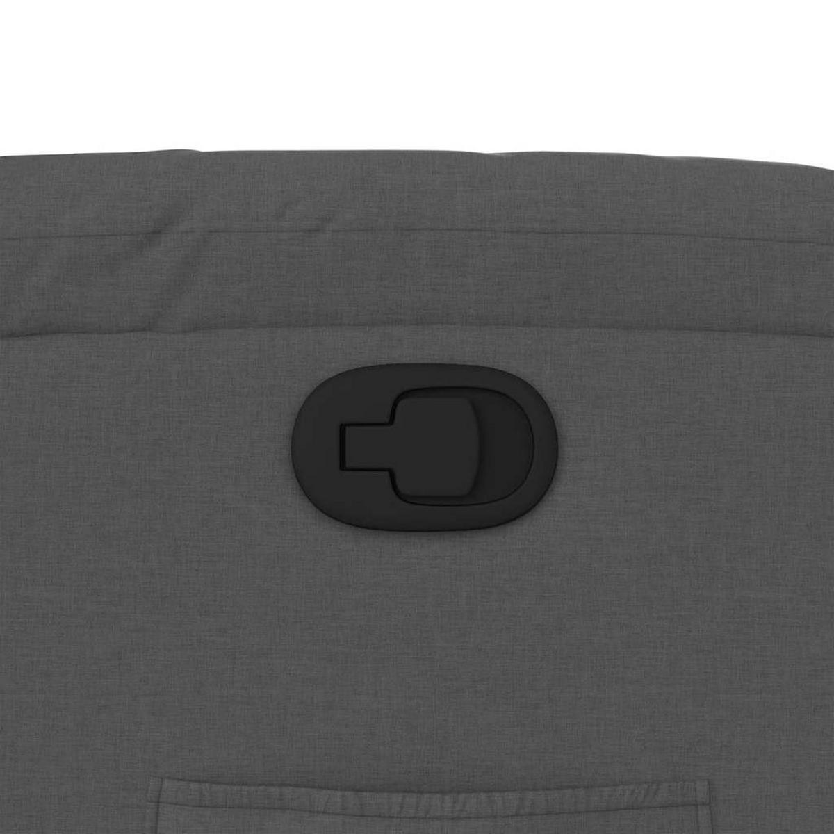 RELAXSESSEL Dunkelgrau Stoff - Grau, Textil (95/99/77cm) - vidaXL
