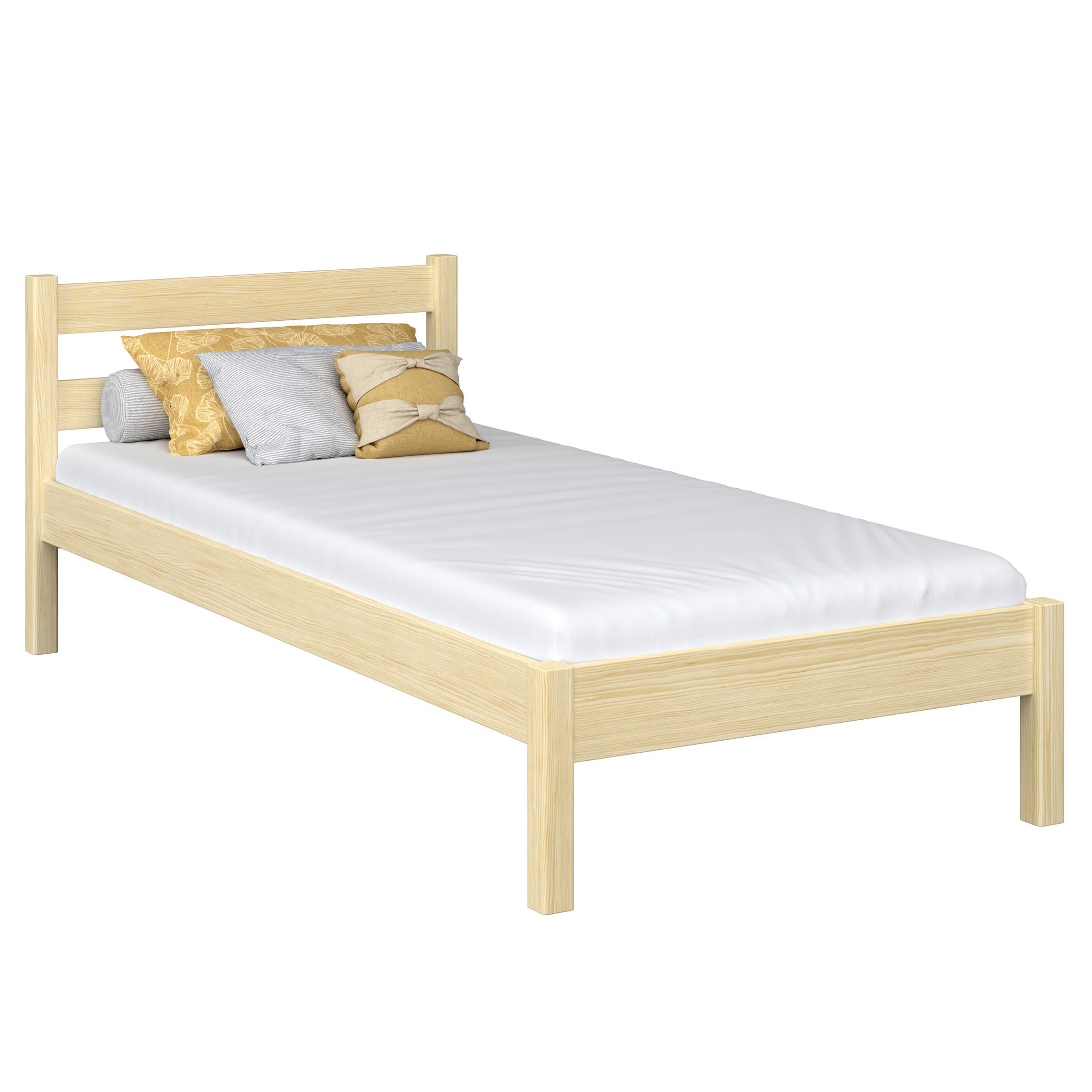 N-Wood Bett Braun 120x190 cm