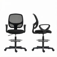 DREHSTUHL ergonomischer Bürostuhl mit Fußstütze 58 bis 78 cm - Schwarz, Leder (59/103/58cm) - Gisaae