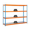 SCHWERLASTREGAL METAL BEAST FOUR | HxBxT 200x150x90cm | Fachlast 600kg | Blau-Orange - Gelb, Metall (150/200/90cm) - PROREGAL