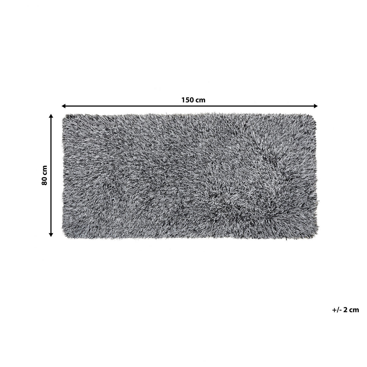 SHAGGY-TEPPICH Cide 150/80 cm - Schwarz, Kunststoff (80/150cm) - Beliani